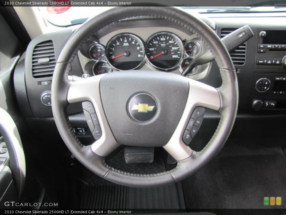 Ebony Interior Steering Wheel for the 2010 Chevrolet Silverado 2500HD LT Extended Cab 4x4 #49041312