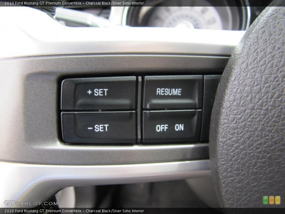 Charcoal Black/Silver Soho Interior Controls for the 2010 Ford Mustang GT Premium Convertible #49041927