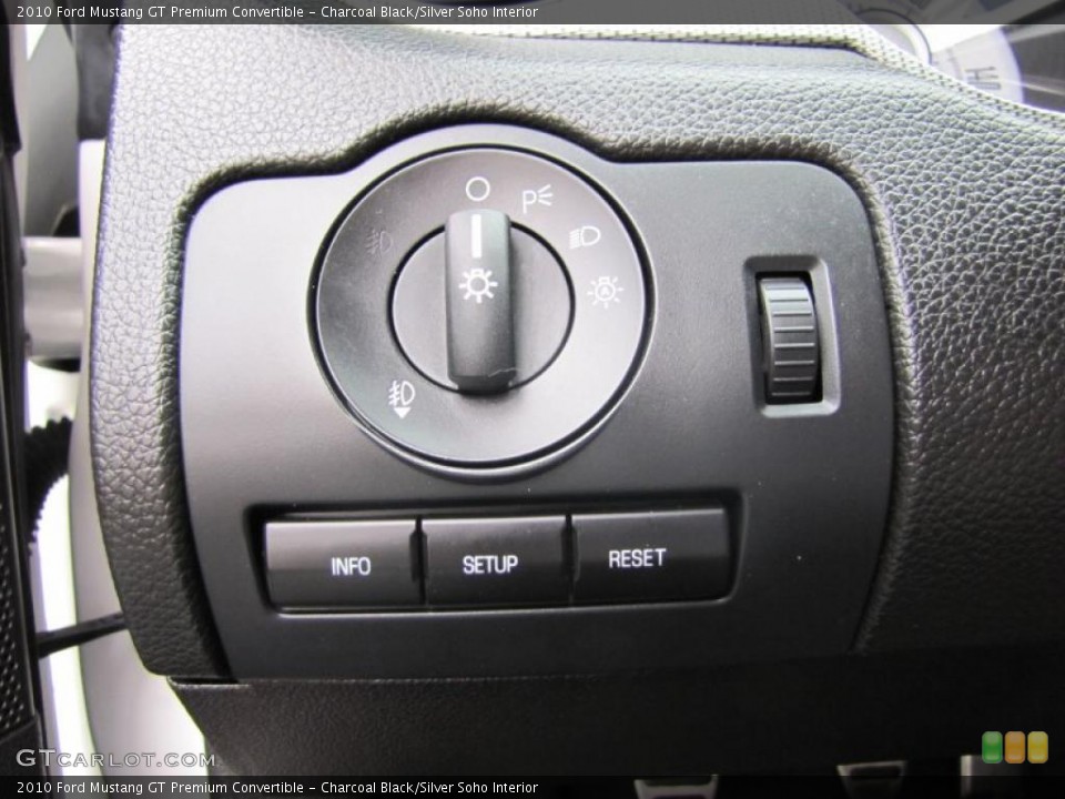Charcoal Black/Silver Soho Interior Controls for the 2010 Ford Mustang GT Premium Convertible #49041963
