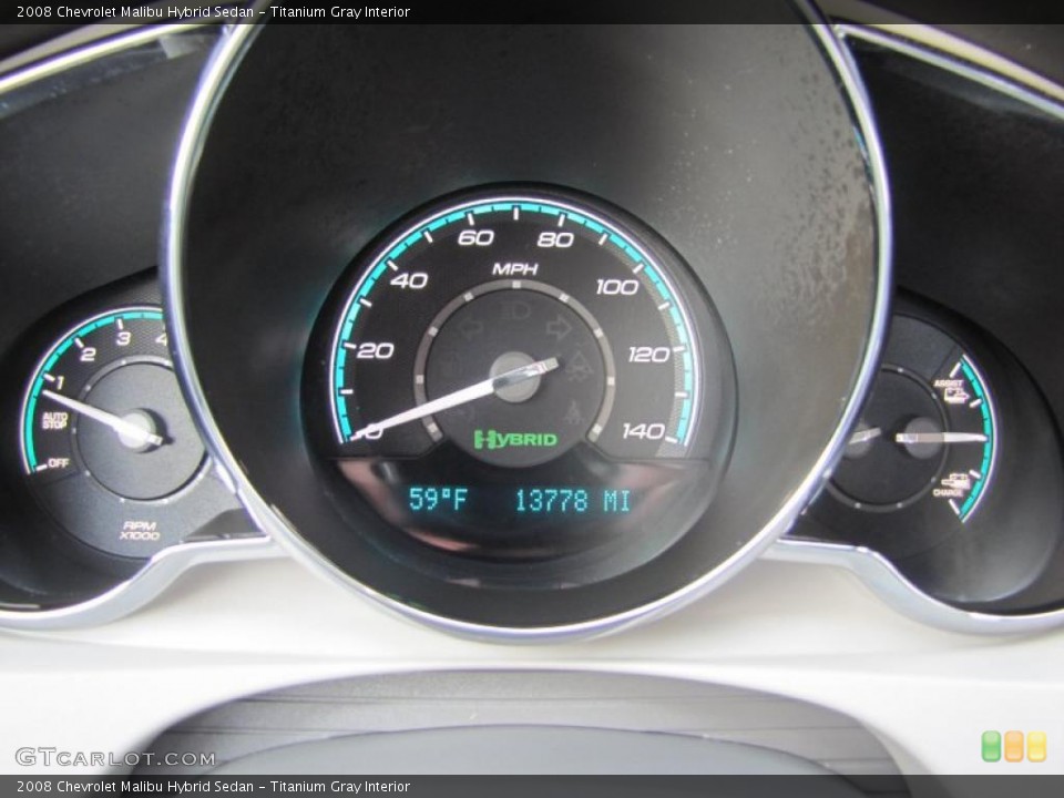 Titanium Gray Interior Gauges for the 2008 Chevrolet Malibu Hybrid Sedan #49042566