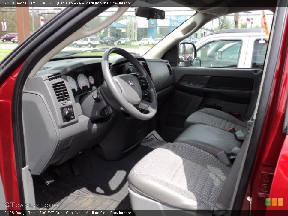 Medium Slate Gray Interior Photo for the 2008 Dodge Ram 1500 SXT Quad Cab 4x4 #49045713