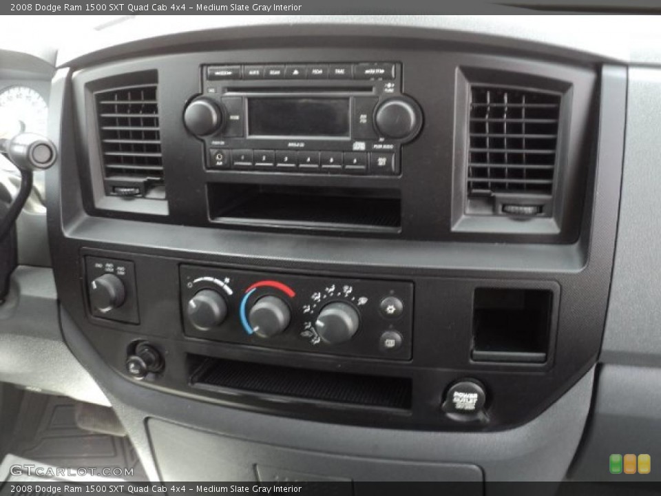 Medium Slate Gray Interior Controls for the 2008 Dodge Ram 1500 SXT Quad Cab 4x4 #49045776
