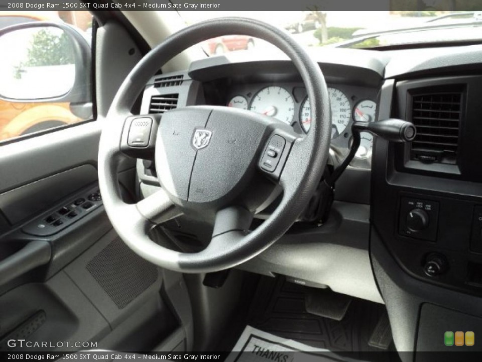 Medium Slate Gray Interior Steering Wheel for the 2008 Dodge Ram 1500 SXT Quad Cab 4x4 #49045785