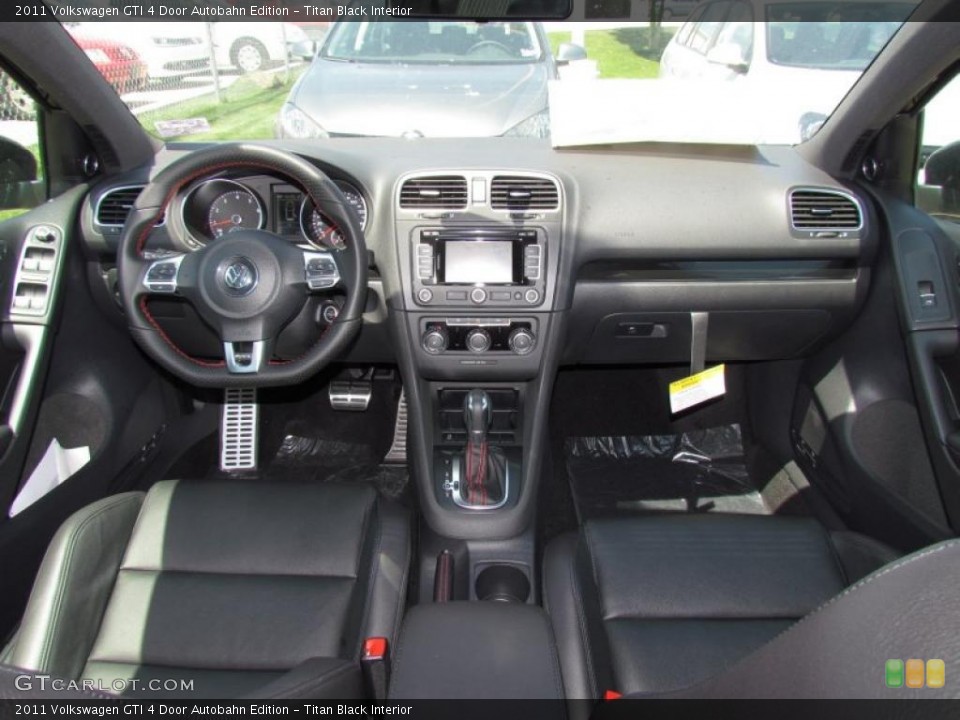 Titan Black Interior Dashboard for the 2011 Volkswagen GTI 4 Door Autobahn Edition #49045881