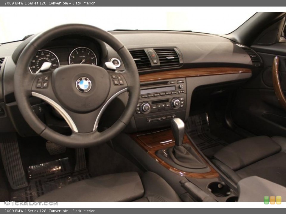 Black Interior Dashboard for the 2009 BMW 1 Series 128i Convertible #49045884