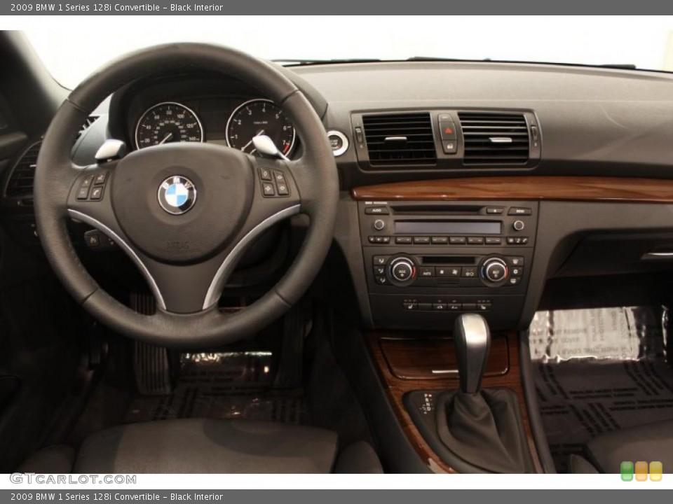 Black Interior Dashboard for the 2009 BMW 1 Series 128i Convertible #49045944