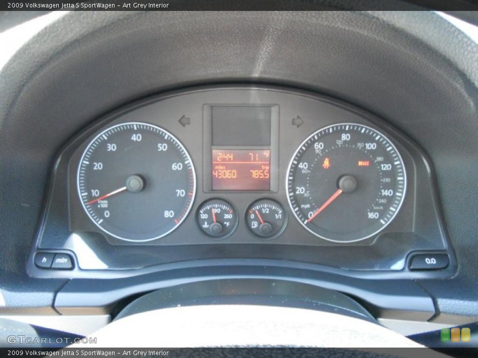 Art Grey Interior Gauges for the 2009 Volkswagen Jetta S SportWagen #49046156
