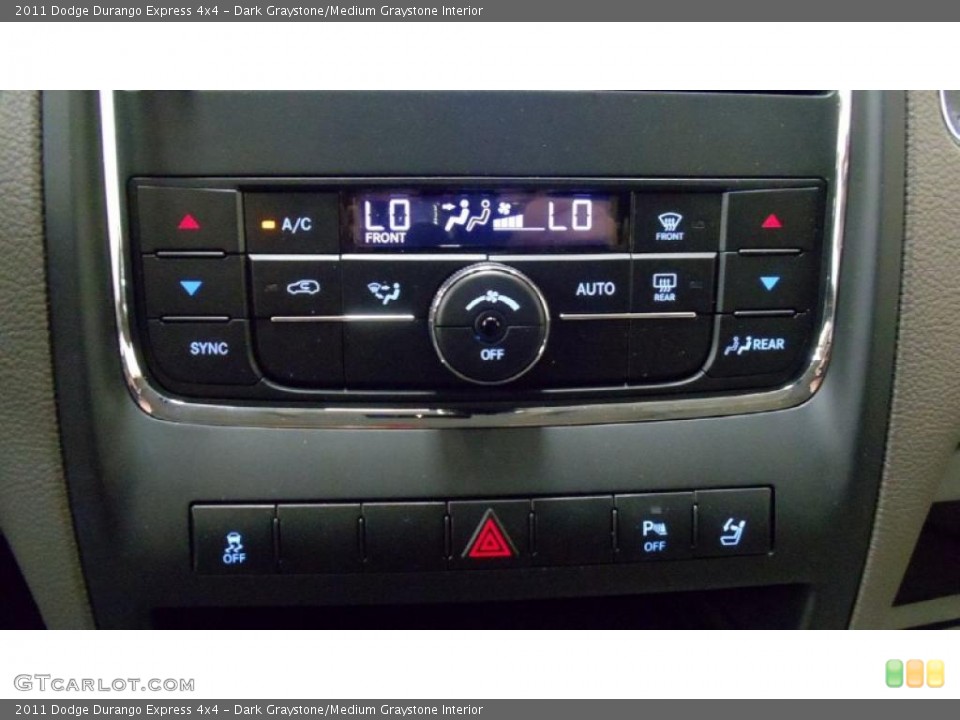 Dark Graystone/Medium Graystone Interior Controls for the 2011 Dodge Durango Express 4x4 #49046619