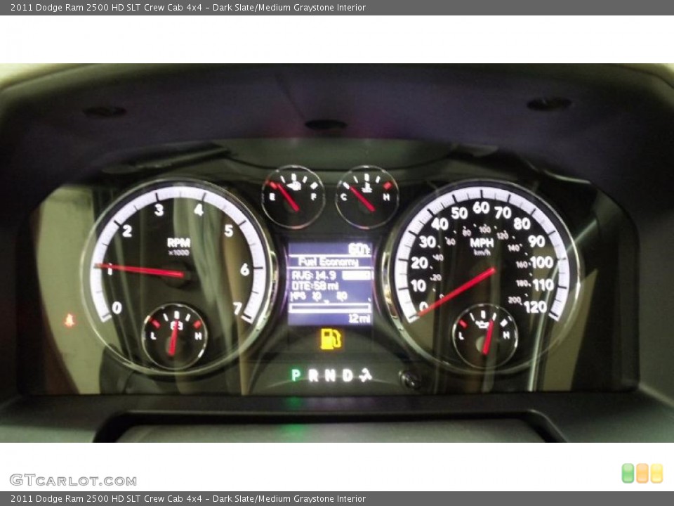 Dark Slate/Medium Graystone Interior Gauges for the 2011 Dodge Ram 2500 HD SLT Crew Cab 4x4 #49047057