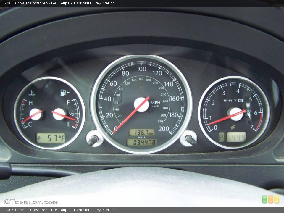 Dark Slate Grey Interior Gauges for the 2005 Chrysler Crossfire SRT-6 Coupe #4904746