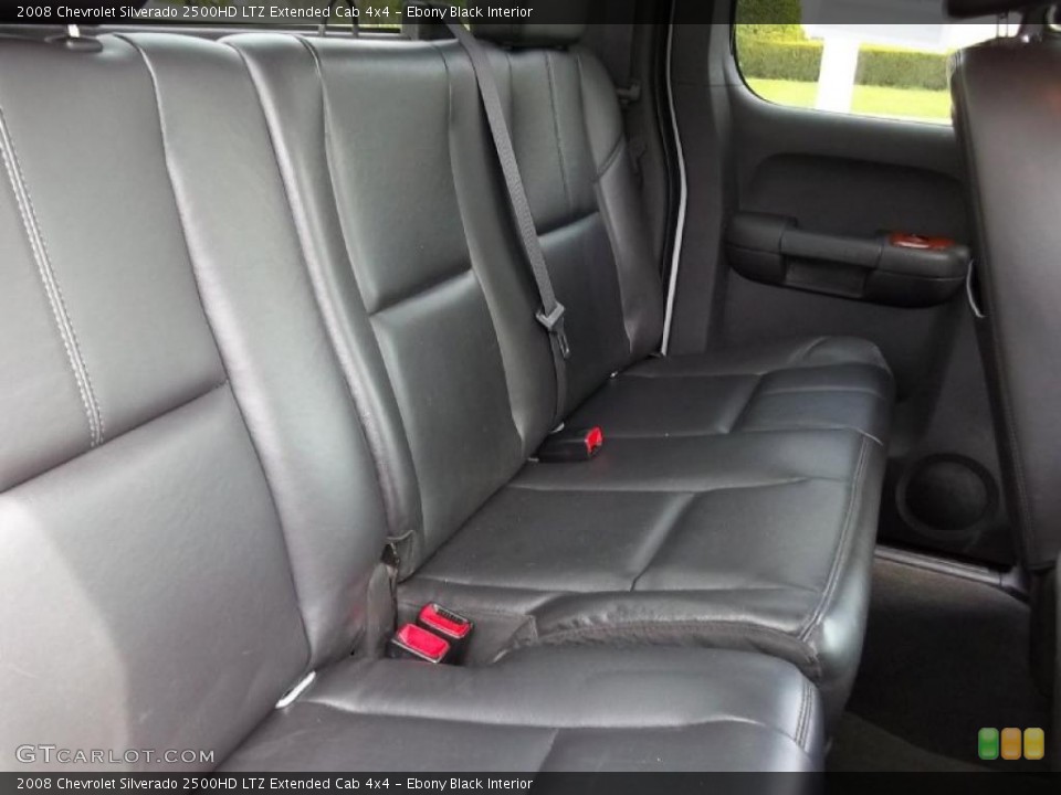 Ebony Black Interior Photo for the 2008 Chevrolet Silverado 2500HD LTZ Extended Cab 4x4 #49055453