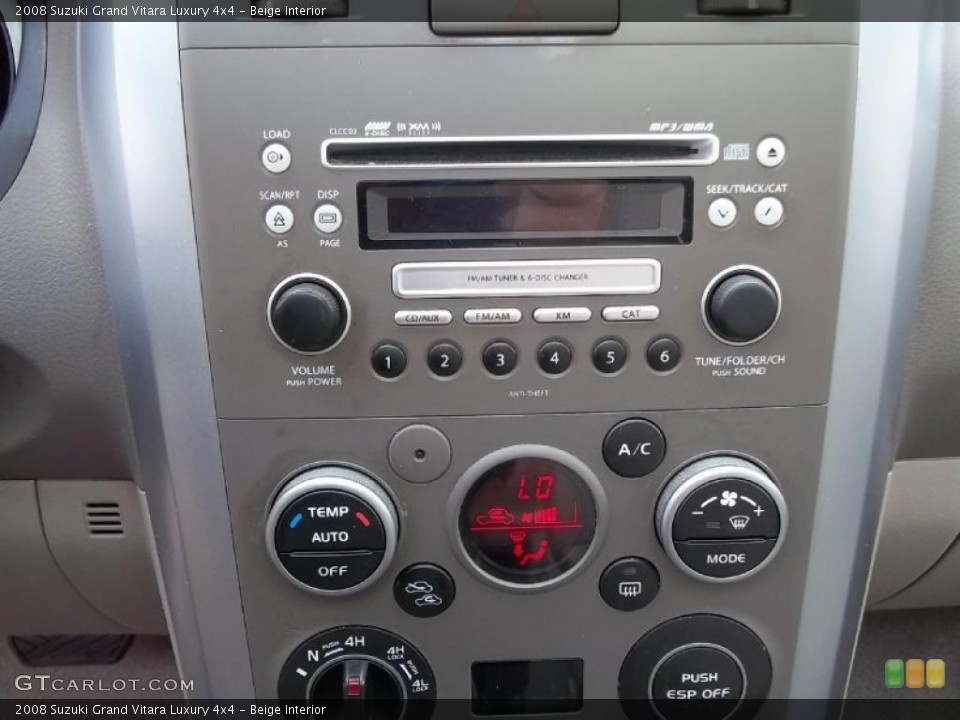 Beige Interior Controls for the 2008 Suzuki Grand Vitara Luxury 4x4 #49055856