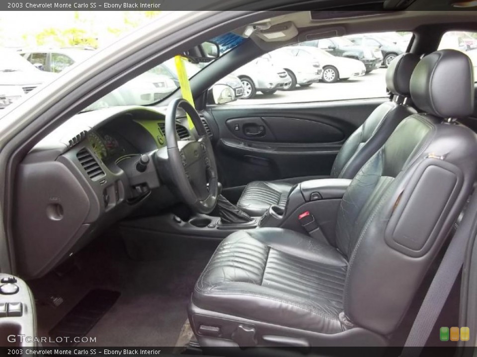 Ebony Black Interior Photo for the 2003 Chevrolet Monte Carlo SS #49056113
