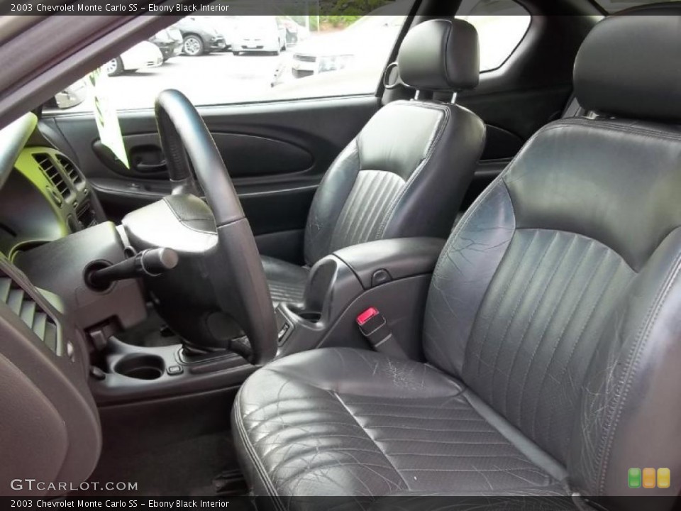Ebony Black Interior Photo for the 2003 Chevrolet Monte Carlo SS #49056126