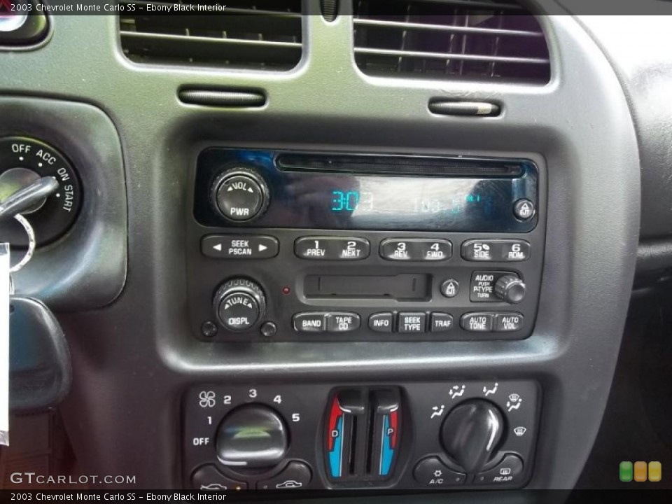 Ebony Black Interior Controls for the 2003 Chevrolet Monte Carlo SS #49056221