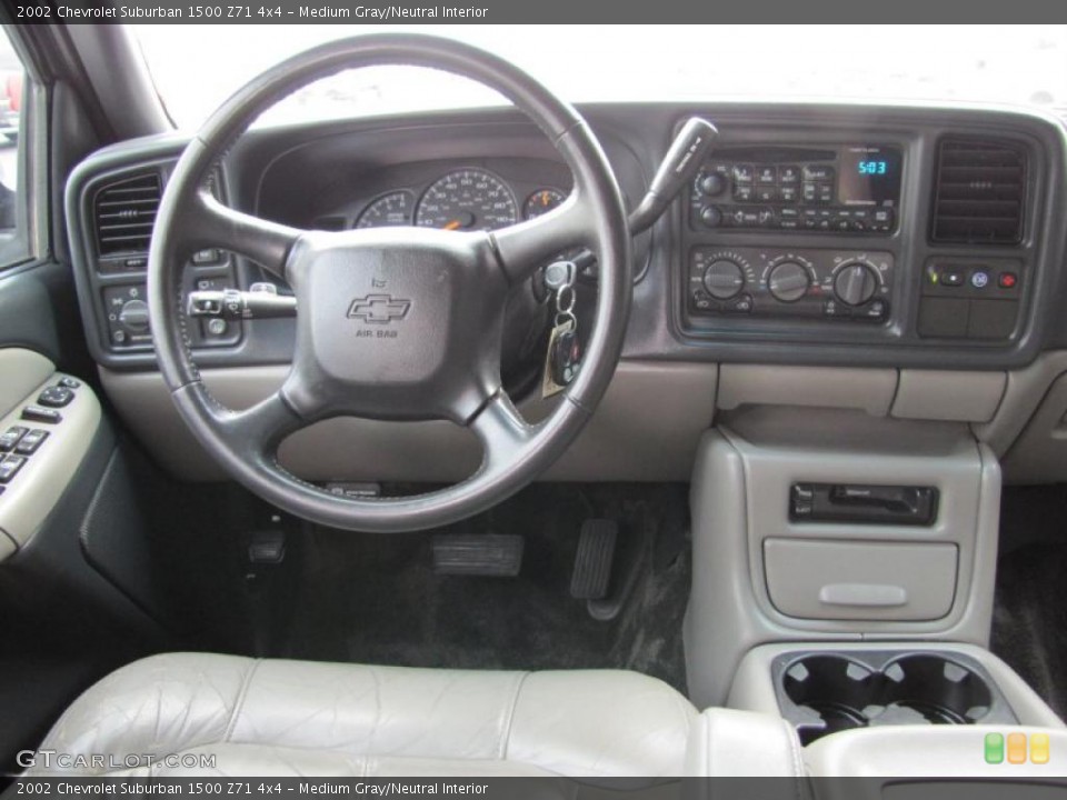 Medium Gray/Neutral Interior Dashboard for the 2002 Chevrolet Suburban 1500 Z71 4x4 #49058909
