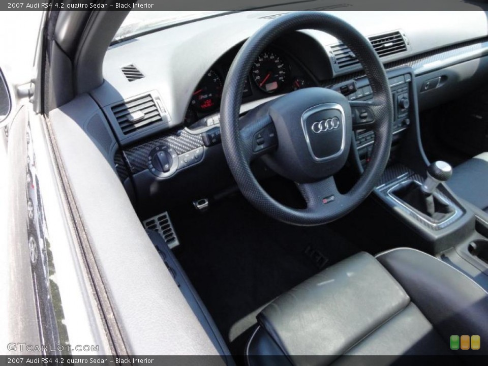 Black Interior Steering Wheel for the 2007 Audi RS4 4.2 quattro Sedan #49059242