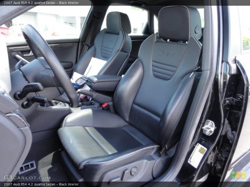 Black Interior Photo for the 2007 Audi RS4 4.2 quattro Sedan #49059317
