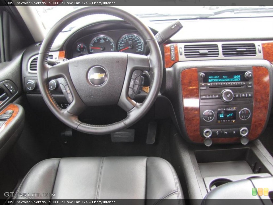 Ebony Interior Dashboard for the 2009 Chevrolet Silverado 1500 LTZ Crew Cab 4x4 #49059419