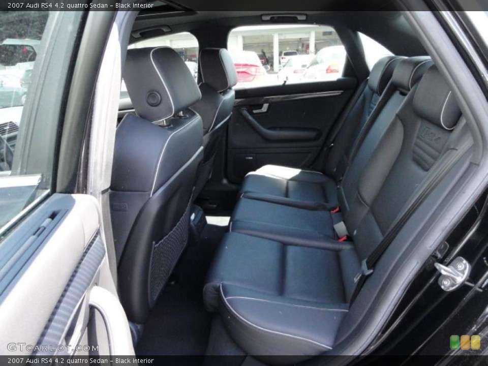 Black Interior Photo for the 2007 Audi RS4 4.2 quattro Sedan #49059425