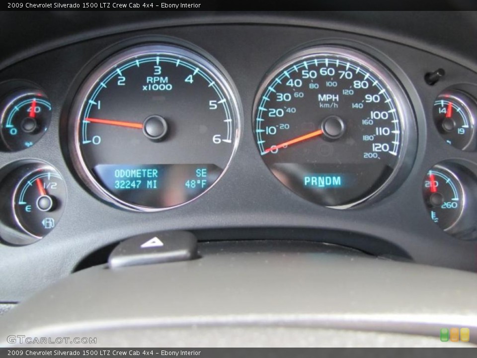 Ebony Interior Gauges for the 2009 Chevrolet Silverado 1500 LTZ Crew Cab 4x4 #49059434