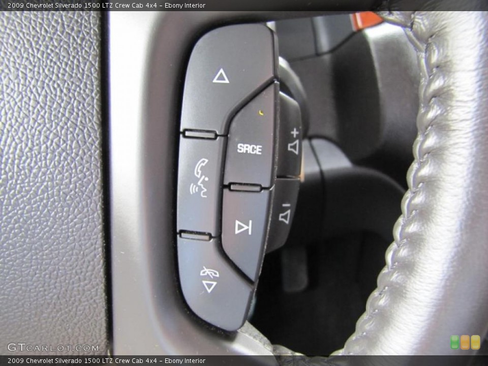 Ebony Interior Controls for the 2009 Chevrolet Silverado 1500 LTZ Crew Cab 4x4 #49059476