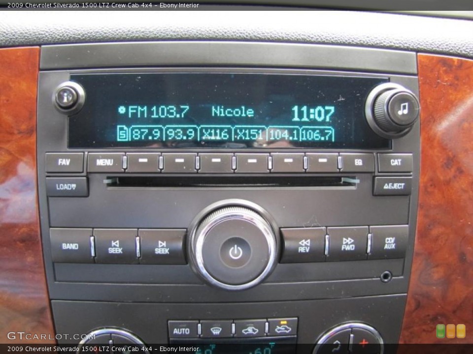 Ebony Interior Controls for the 2009 Chevrolet Silverado 1500 LTZ Crew Cab 4x4 #49059606