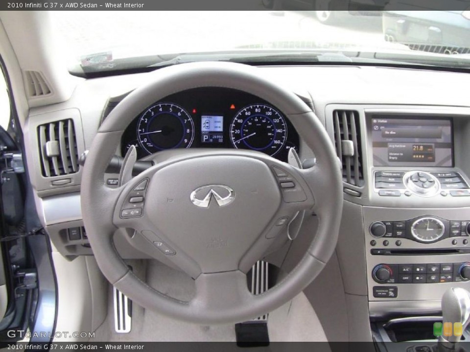 Wheat Interior Steering Wheel for the 2010 Infiniti G 37 x AWD Sedan #49060877
