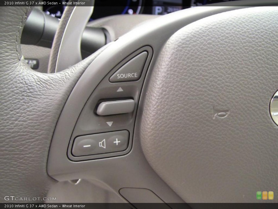 Wheat Interior Controls for the 2010 Infiniti G 37 x AWD Sedan #49060907
