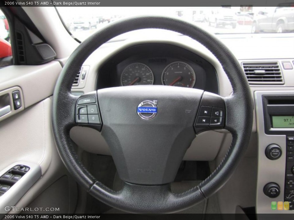 Dark Beige/Quartz Interior Steering Wheel for the 2006 Volvo S40 T5 AWD #49062155