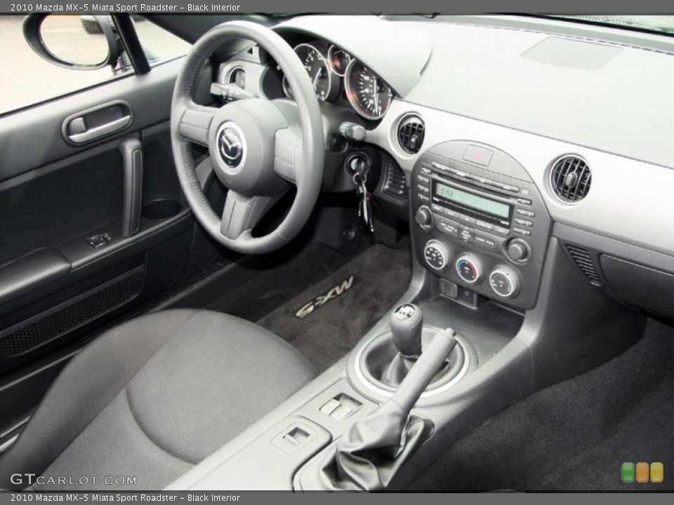 Black Interior Dashboard for the 2010 Mazda MX-5 Miata Sport Roadster #49062617
