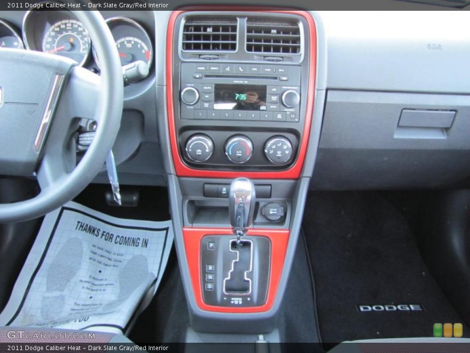 Dark Slate Gray/Red Interior Controls for the 2011 Dodge Caliber Heat #49062635