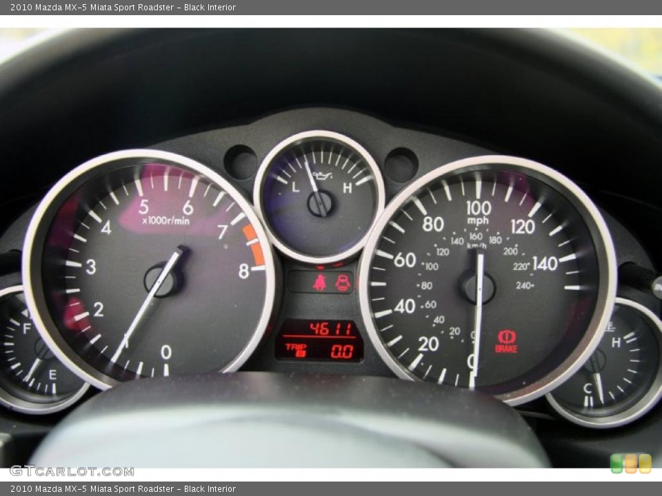 Black Interior Gauges for the 2010 Mazda MX-5 Miata Sport Roadster #49062653