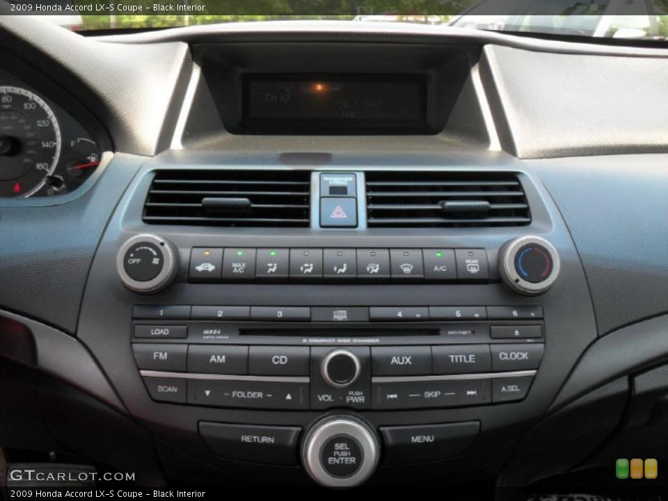 Black Interior Controls for the 2009 Honda Accord LX-S Coupe #49064861