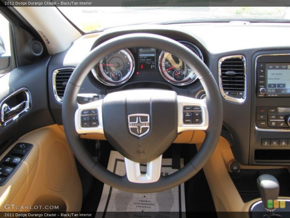 Black/Tan Interior Steering Wheel for the 2011 Dodge Durango Citadel #49065725