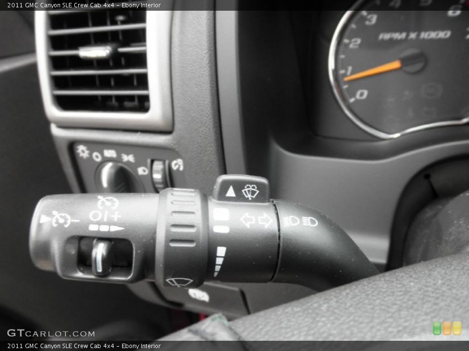 Ebony Interior Controls for the 2011 GMC Canyon SLE Crew Cab 4x4 #49072019