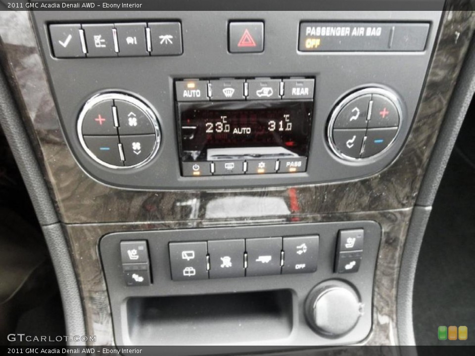 Ebony Interior Controls for the 2011 GMC Acadia Denali AWD #49072676