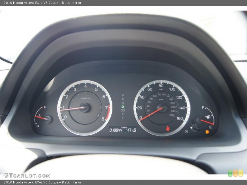 Black Interior Gauges for the 2010 Honda Accord EX-L V6 Coupe #49075607