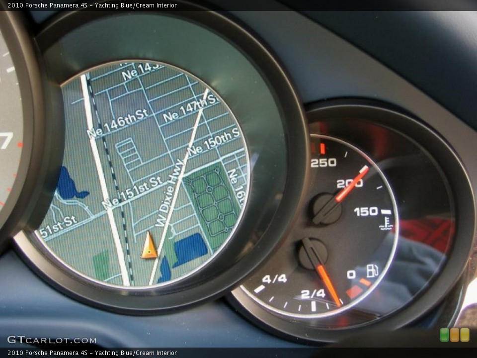 Yachting Blue/Cream Interior Navigation for the 2010 Porsche Panamera 4S #49077661
