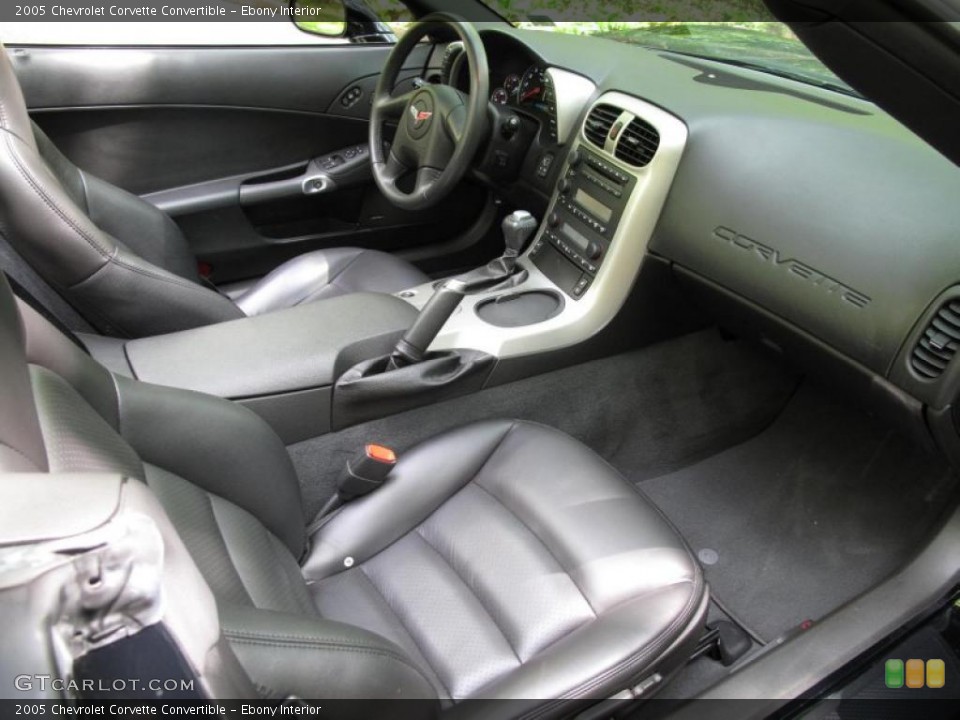 Ebony Interior Photo for the 2005 Chevrolet Corvette Convertible #49078445