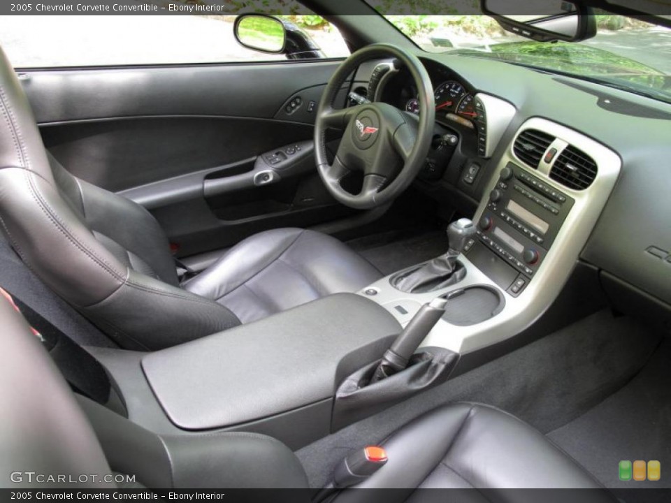 Ebony Interior Photo for the 2005 Chevrolet Corvette Convertible #49078469