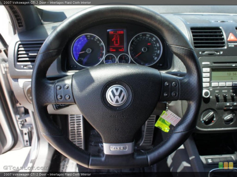 Interlagos Plaid Cloth Interior Steering Wheel for the 2007 Volkswagen GTI 2 Door #49087566