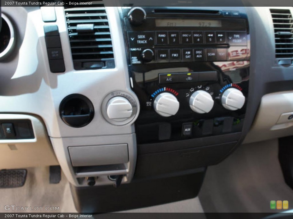 Beige Interior Controls for the 2007 Toyota Tundra Regular Cab #49087851
