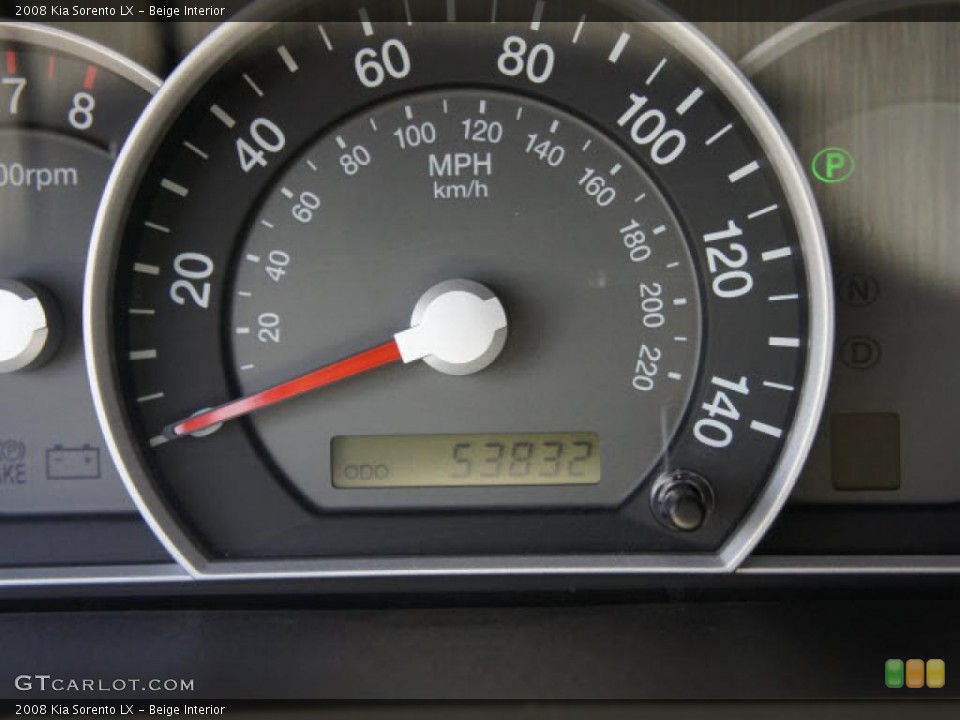 Beige Interior Gauges for the 2008 Kia Sorento LX #49088007