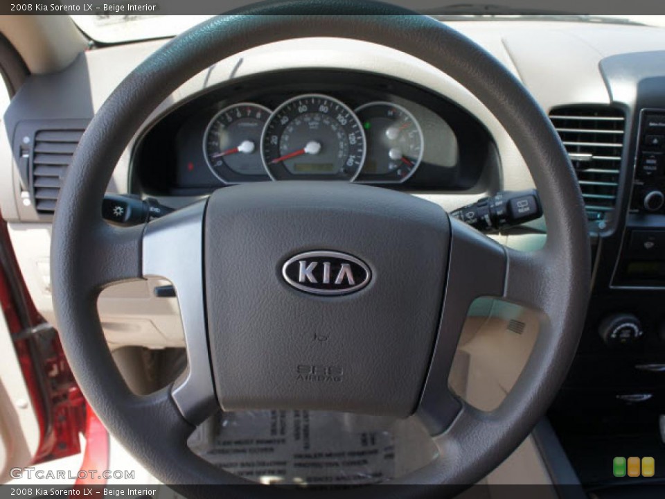 Beige Interior Steering Wheel for the 2008 Kia Sorento LX #49088019
