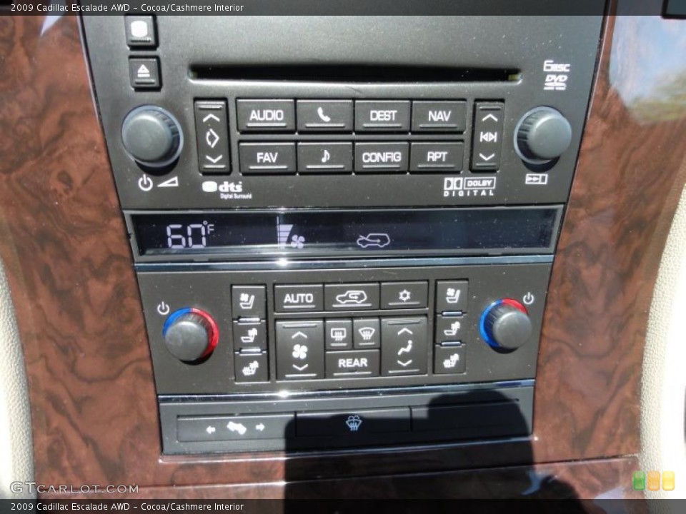 Cocoa/Cashmere Interior Controls for the 2009 Cadillac Escalade AWD #49088595