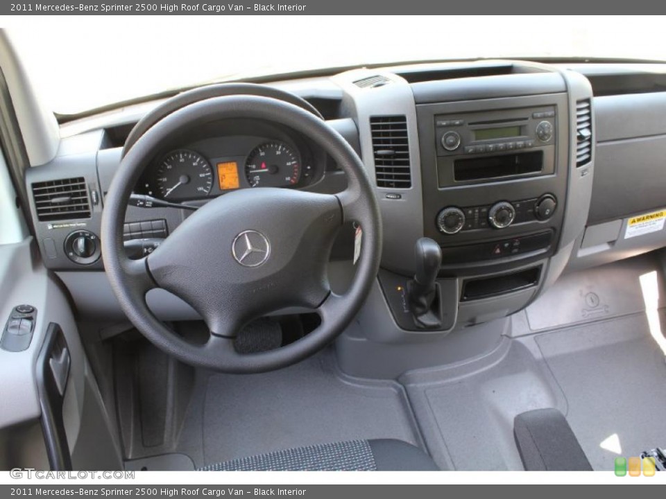 Black Interior Dashboard for the 2011 Mercedes-Benz Sprinter 2500 High Roof Cargo Van #49089162