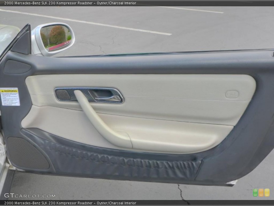 Oyster/Charcoal Interior Door Panel for the 2000 Mercedes-Benz SLK 230 Kompressor Roadster #49089615