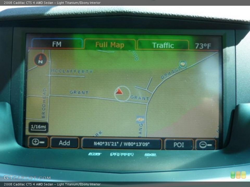 Light Titanium/Ebony Interior Navigation for the 2008 Cadillac CTS 4 AWD Sedan #49092707