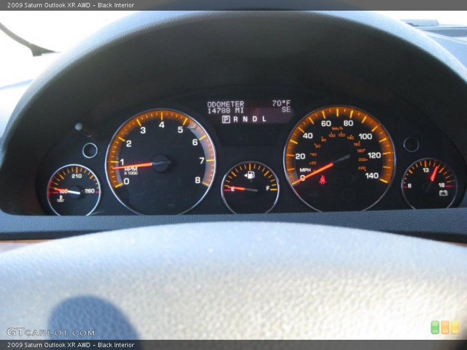 Black Interior Gauges for the 2009 Saturn Outlook XR AWD #49097823